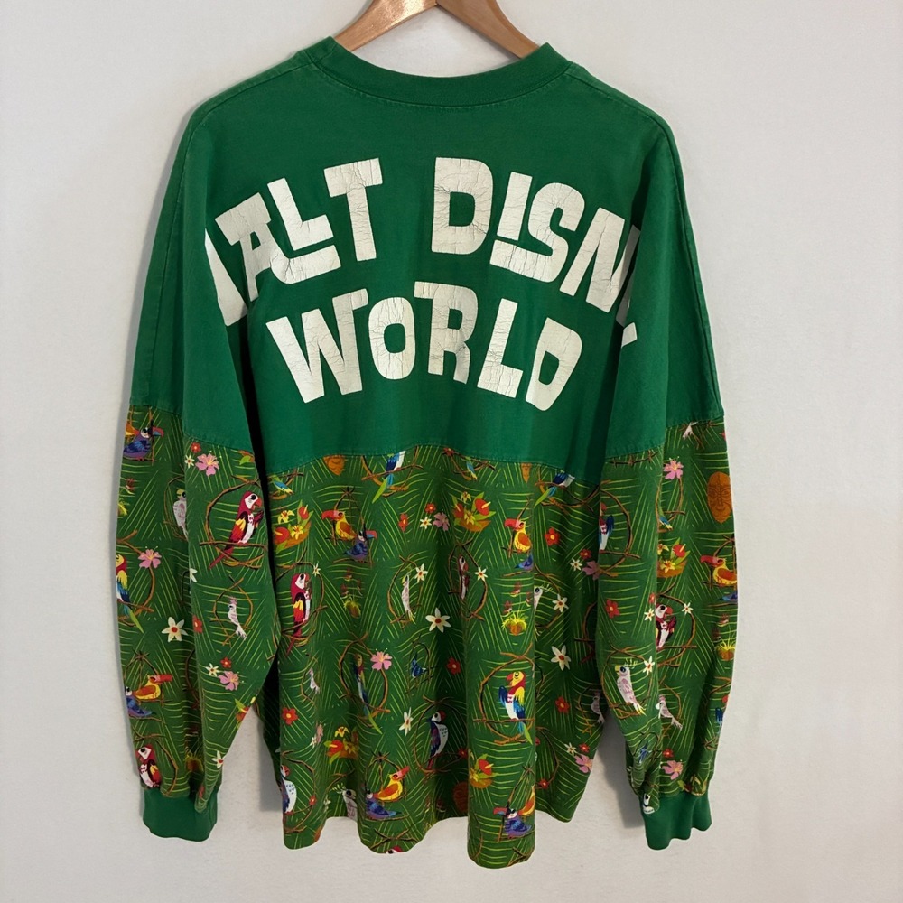 Disney Parks Enchanted Tiki Room USA Made Spirit Jersey Adult XL Tropical Floral